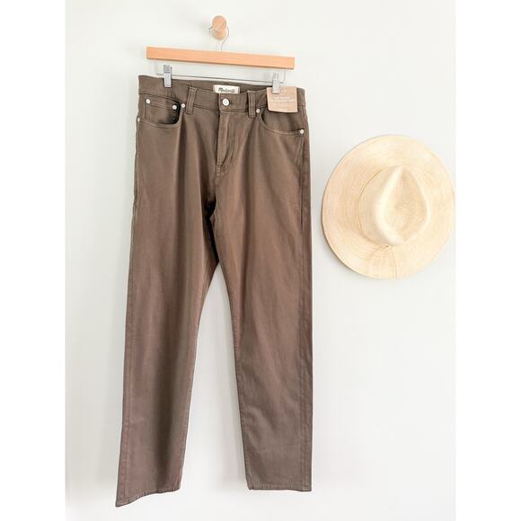 Madewell | NWT | The Allday 1991 Straight-Leg Pant in Driftwood Brown | Sz 31x32 - Picture 2 of 10